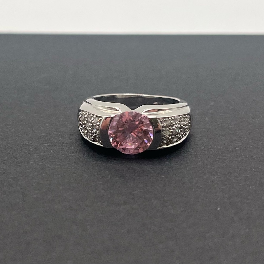 UTC Sterling Pink Statement Ring Size 5